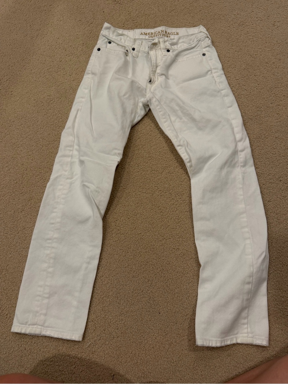 American Eagle Outfitters Men’s White Slim Straight Jeans
